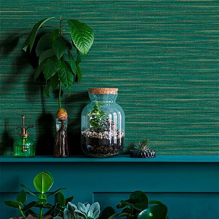 Papel de Parede Botânica - Palha - 33317 - Vinílico
