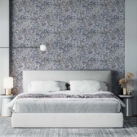 Papel de Parede Botânica - Folhas e Flores - 33955 - Vinílico