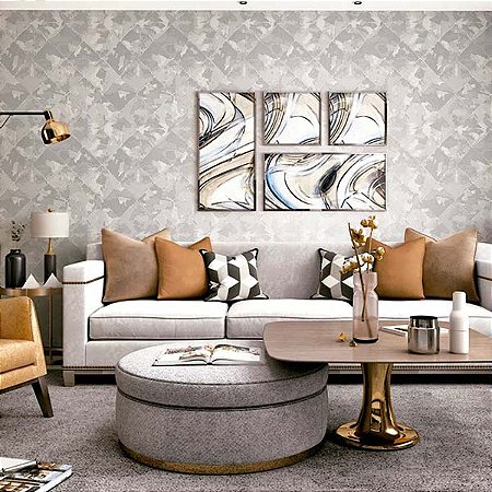 Papel de Parede Colorkey - Geométrico - COL1001 - Vinílico - TNT