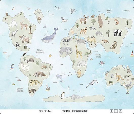 Papel de Parede Painel Fofura - Infantil - PF207 - Vinílico
