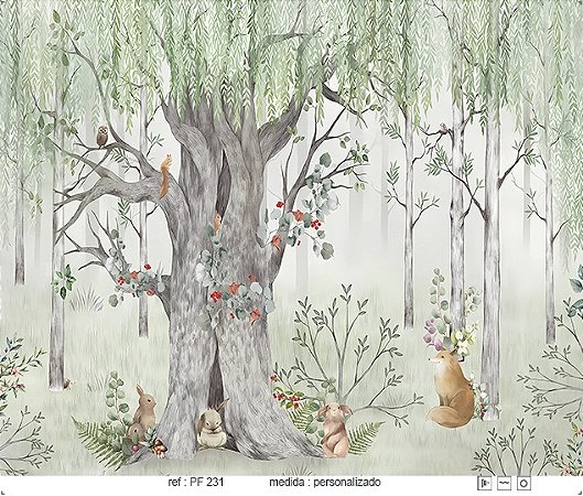 Papel de Parede Painel Fofura - Infantil - PF231 - Vinílico