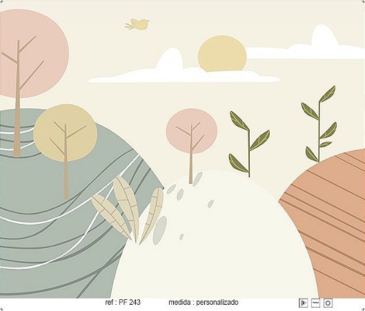 Papel de Parede Painel Fofura - Infantil - PF243 - Vinílico