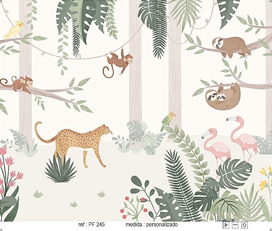 Papel de Parede Painel Fofura - Infantil - PF245 - Vinílico