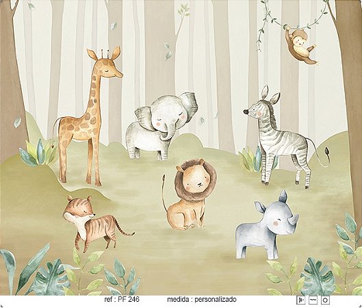 Papel de Parede Painel Fofura - Infantil - PF246 - Vinílico