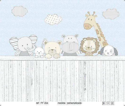 Papel de Parede Painel Fofura - Infantil - PF254 - Vinílico