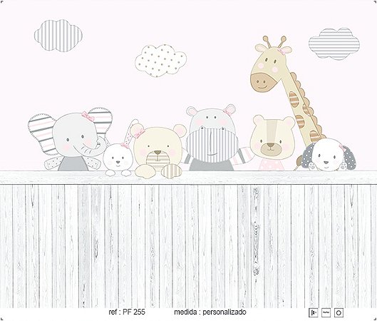 Papel de Parede Painel Fofura - Infantil - PF255 - Vinílico