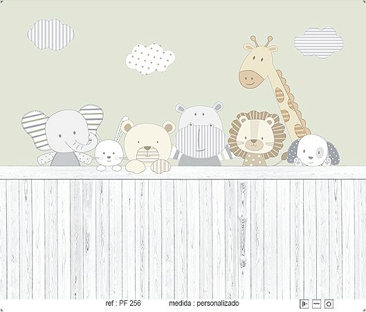 Papel de Parede Painel Fofura - Infantil - PF256 - Vinílico