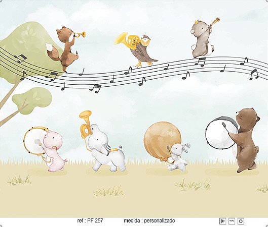 Papel de Parede Painel Fofura - Infantil - PF257 - Vinílico