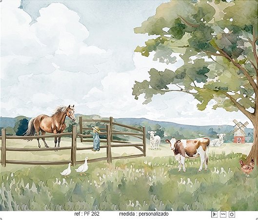 Papel de Parede Painel Fofura - Infantil - PF262 - Vinílico