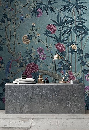 Papel de Parede Bio-Habitat - Folhas e Flores - 101010 - Vinílico