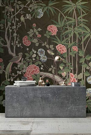 Papel de Parede Bio-Habitat - Folhas e Flores - 101011 - Vinílico