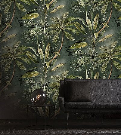 Papel de Parede Bio-Habitat - Folhas e Flores - 101013 - Vinílico