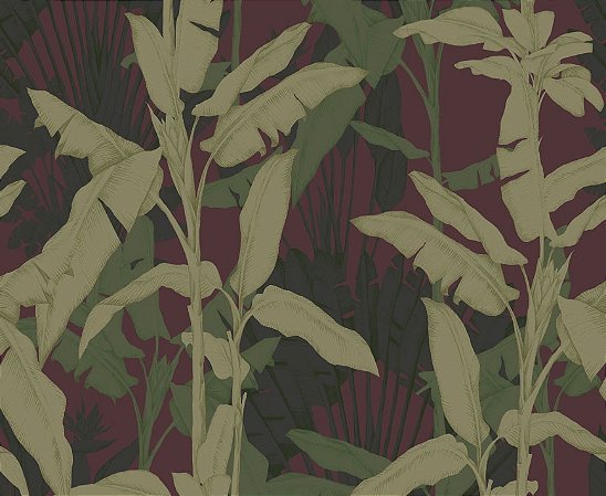 Papel de Parede Bio-Habitat - Folhas e Flores - 101020 - Vinílico