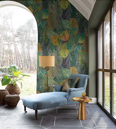 Papel de Parede Bio-Habitat - Folhas e Flores - 101024 - Vinílico