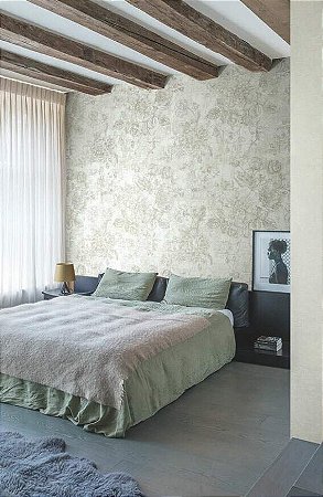 Papel de Parede Bio-Habitat - Folhas e Flores - 101033 - Vinílico