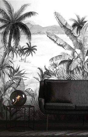 Papel de Parede Bio-Habitat - Folhas e Flores - 101035 - Vinílico