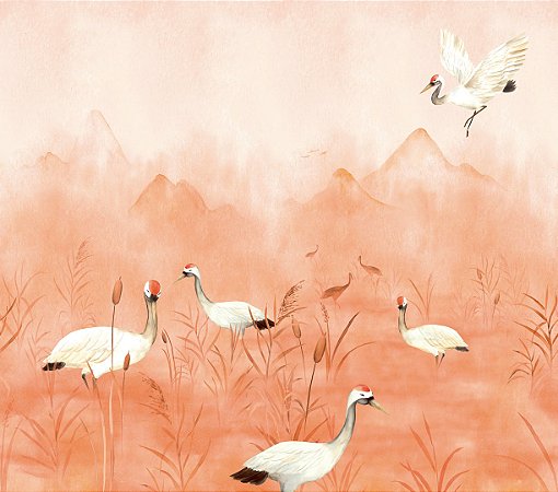 Papel de Parede Bio-Habitat - Folhas e Flores - 101042 - Vinílico