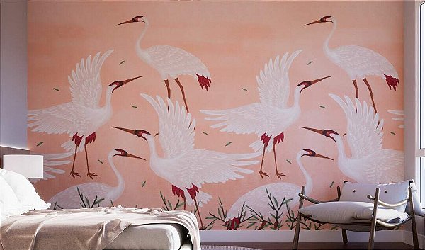 Papel de Parede Bio-Habitat - Folhas e Flores - 101046 - Vinílico