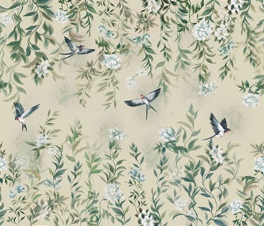 Papel de Parede Biomas - Folhas e Flores - 83127 - Vinílico