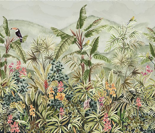 Papel de Parede Biomas - Folhas e Flores - 83271 - Vinílico