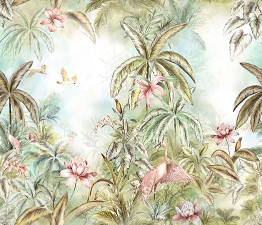 Papel de Parede Biomas - Folhas e Flores - 83325 - Vinílico