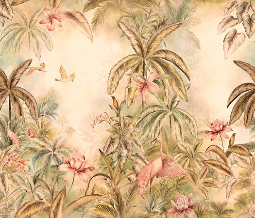 Papel de Parede Biomas - Folhas e Flores - 83349 - Vinílico