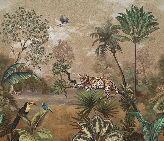 Papel de Parede Biomas - Folhas e Flores - 83509 - Vinílico