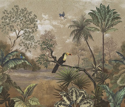 Papel de Parede Biomas - Folhas e Flores - 83523 - Vinílico