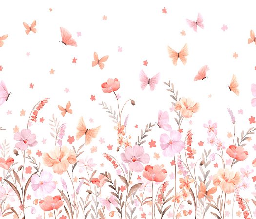 Papel de Parede Memórias de Infância - Folhas e Flores - 201036 - Vinílico