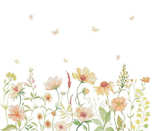 Papel de Parede Memórias de Infância - Folhas e Flores - 201047 - Vinílico