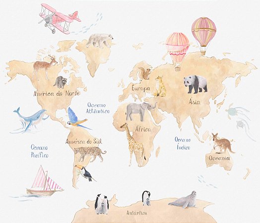 Papel de Parede Natureza Lúdica - Infantil - 83646 - Vinílico