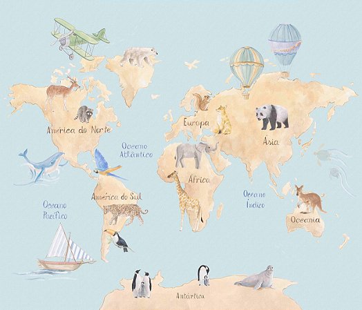 Papel de Parede Natureza Lúdica - Infantil - 83653 - Vinílico