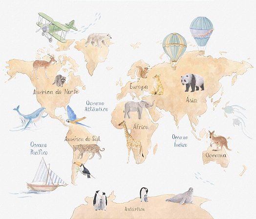 Papel de Parede Natureza Lúdica - Infantil - 83660 - Vinílico