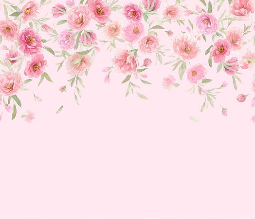 Papel de Parede Natureza Lúdica - Folhas e Flores - 83813 - Vinílico