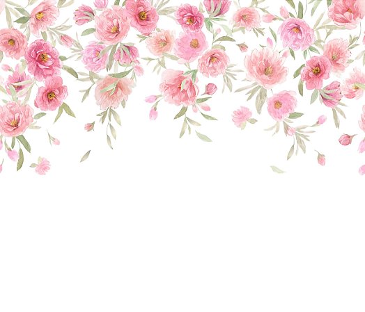 Papel de Parede Natureza Lúdica - Folhas e Flores - 83820 - Vinílico