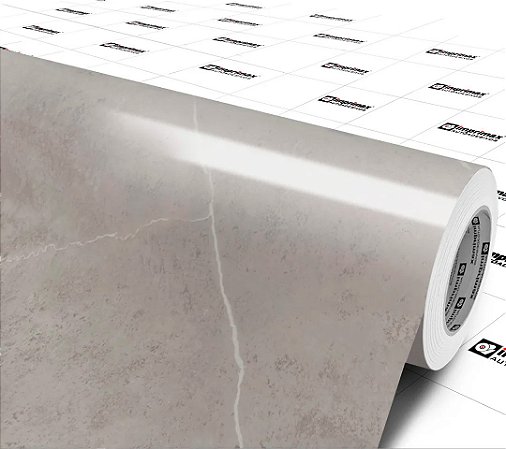Envelopamento - Piso Marmore Cinza Armani Gloss - Vinílico (autocolante)