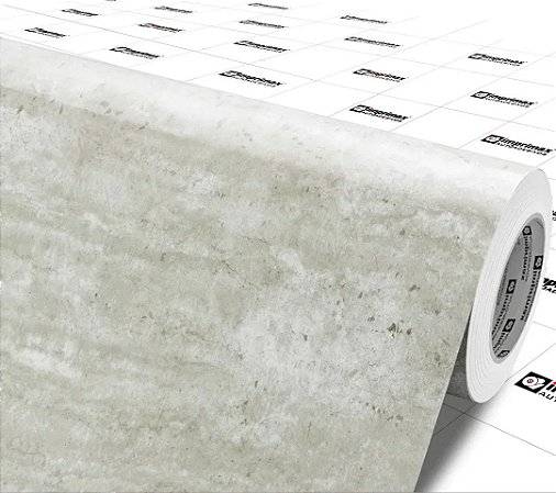 Envelopamento - Piso Travertino Cinza Matte - Vinílico (autocolante)