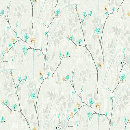 Papel de Parede Vince - Folhas e Flores - V1011-47 - Vinílico