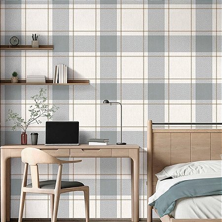 Papel de Parede Top Stripes - Xadrez - 38406 - Vinílico