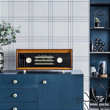 Papel de Parede Top Stripes - Xadrez - 38415 - Vinílico