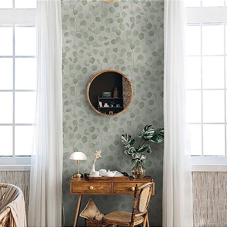 Papel de Parede Leyla - Folhas e Flores  - 81642 - Vinílico