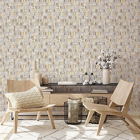 Papel de Parede Leyla - Geométrico - 81646 - Vinílico