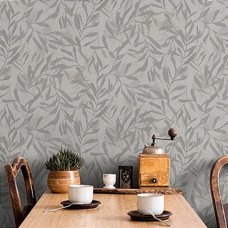 Papel de Parede Leyla - Folhas e Flores  - 82440 - Vinílico