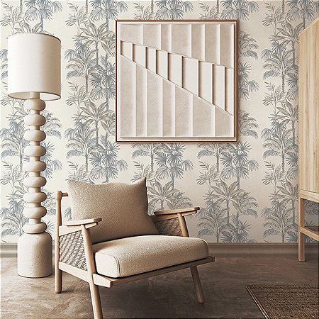 Papel de Parede Leyla - Folhas e Flores  - 82455 - Vinílico