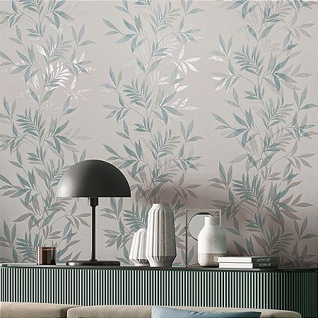 Papel de Parede Leyla - Folhas e Flores  - 82461 - Vinílico