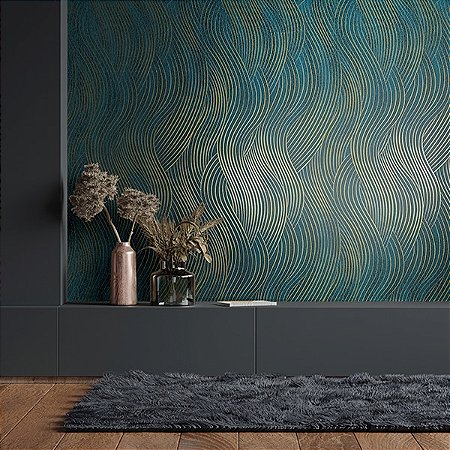 Papel de Parede Leyla - Ondas  - 82477 - Vinílico