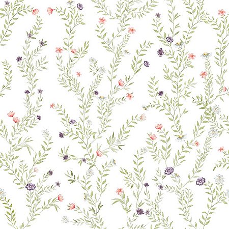 Papel de Parede Era uma vez - Folhas e Flores - 89730 - Vinílico