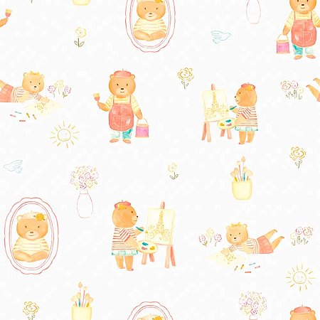 Papel de Parede Bambine - Infantil - BA0013 - Non-Woven (TNT)