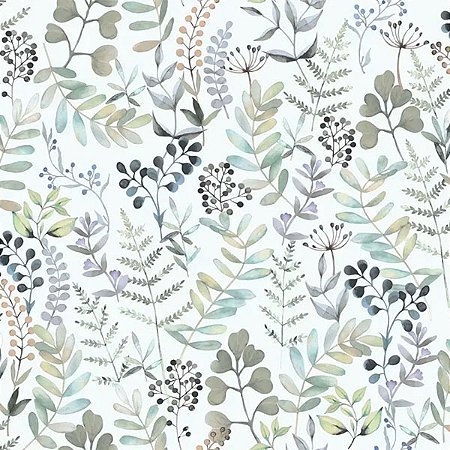 Papel de Parede Le Jardin - Folhas e Flores - M68504 - Non-Woven (TNT)
