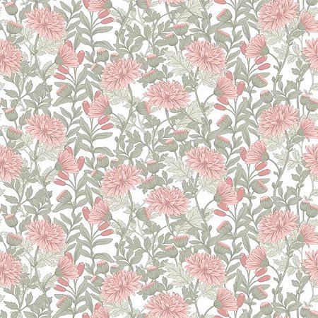 Papel de Parede Le Jardin - Folhas e Flores - M88203 - Non-Woven (TNT)